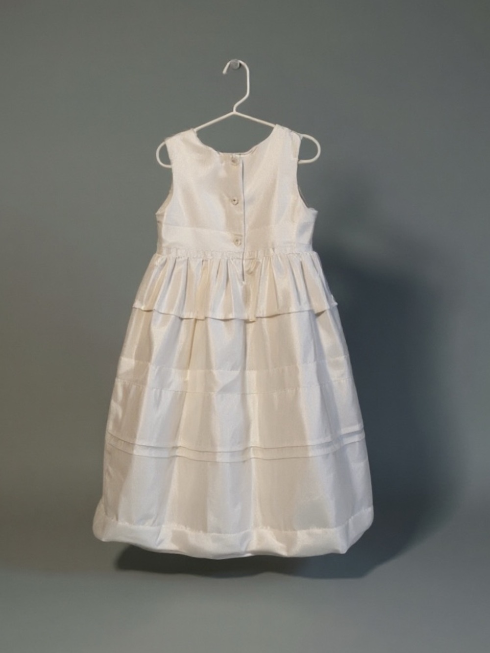 Cherokee white Formal Kids Dress with Bow